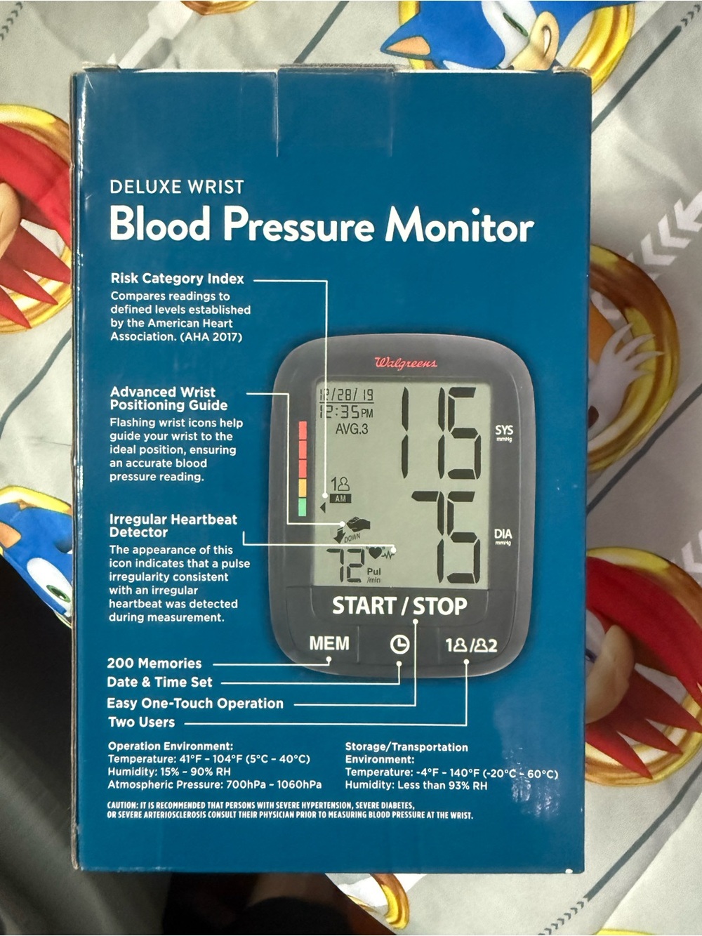 Walgreens Deluxe Wrist Blood Pressure Monitor - Gray
